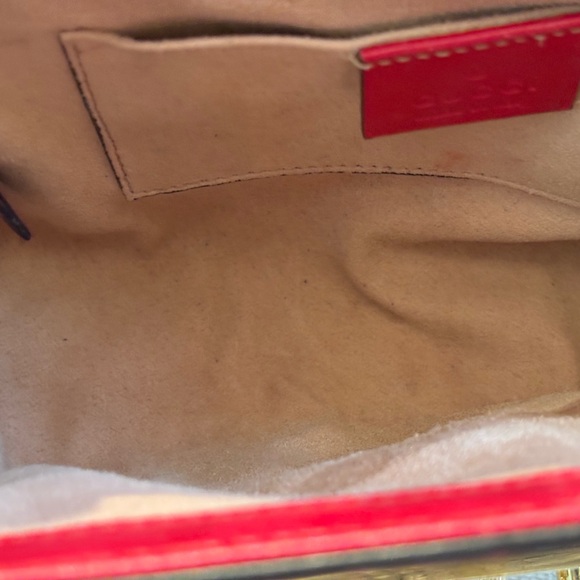 Gucci Padlock chain two way guccissima red leather bag - Picture 11 of 15